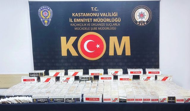 KASTAMONU'DA 33 BİN 400 DOLDURULMUŞ MAKARON YAKALANDI