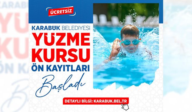 ÜCRETSİZ YÜZME KURSU ÖN KAYITLARI BAŞLADI