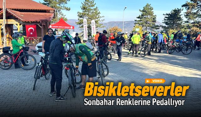 BİSİKLETSEVERLER SONBAHAR RENKLERİNE PEDALLIYOR