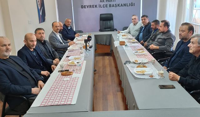 DEVREK AK PARTİ İLÇE BAŞKANI GAZETECİLERLE BİR ARAYA GELDİ