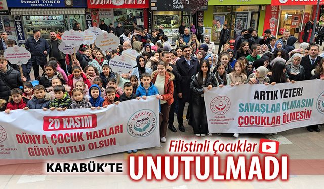 KARABÜK'TE FİLİSTİNLİ ÇOCUKLAR UNUTULMADI