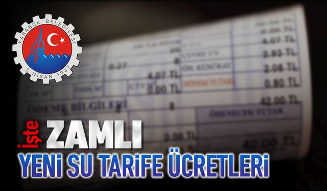 İŞTE ZAMLI YENİ SU TARİFELERİ