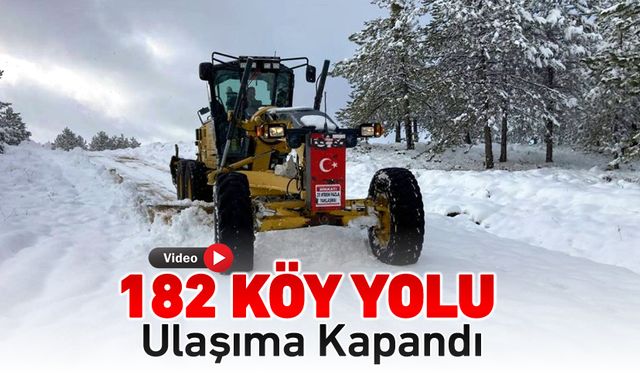 182 KÖY YOLU ULAŞIMA KAPANDI