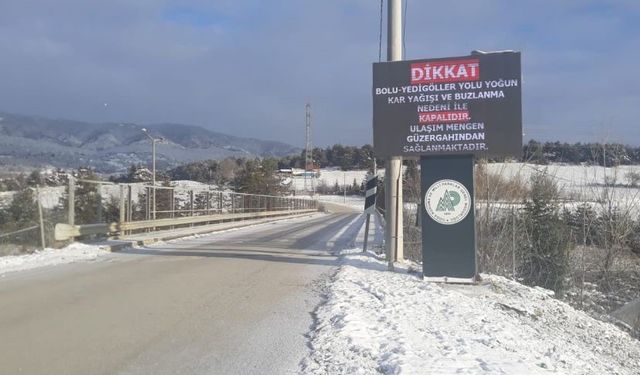 YEDİGÖLLER MİLLİ PARKI YOLU ULAŞIMA KAPATILDI