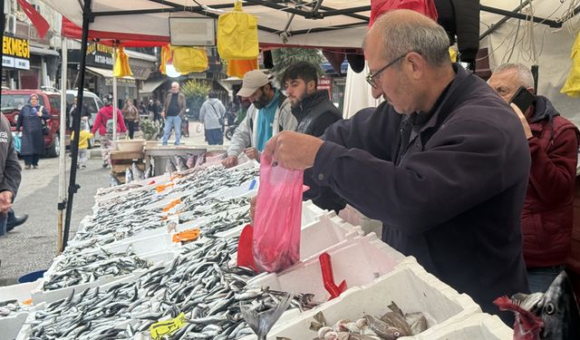 ZONGULDAK'TA TEZGAHLARDA HAMSİ BOLLUĞU