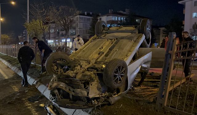 BOLU'DA ALKOLLÜ SÜRÜCÜ KAZA YAPTI; 1 YARALI