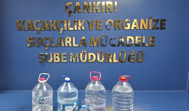 ÇANKIRI'DA 15 LİTRE KAÇAK ALKOL ELE GEÇİRİLDİ