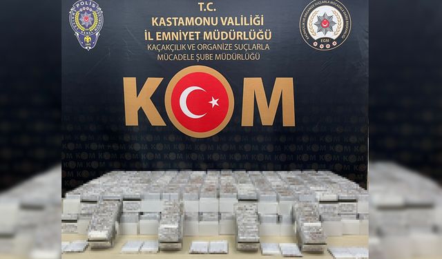 KASTAMONU'DA 29 BİN 900 DOLDURULMUŞ MAKARON ELE GEÇİRİLDİ