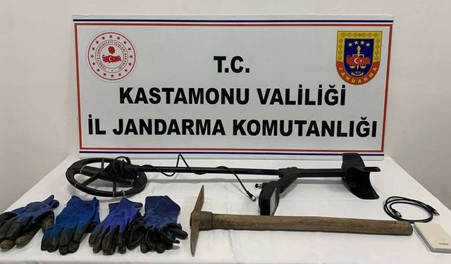 KASTAMONU'DA DEFİNE AVCILARINA SUÇ ÜSTÜ