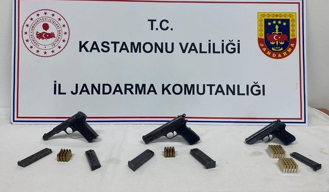 KASTAMONU'DA KAÇAK SİLAH OPERASYONU 1 GÖZALTI