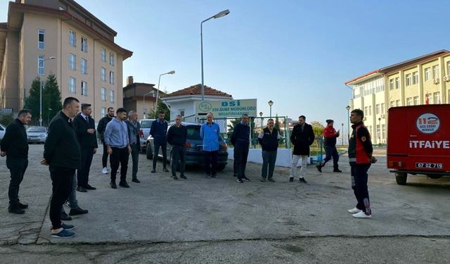 ZONGULDAK'TA KYK YURDUNDA YANGIN TATBİKATI