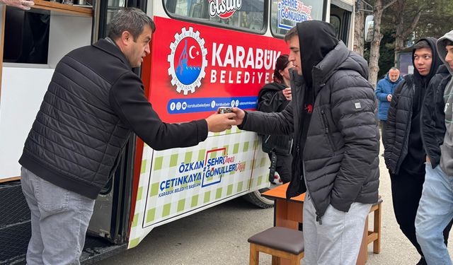 KARABÜK BELEDİYESİNDEN ÖĞRENCİLERE ÇORBA İKRAMI