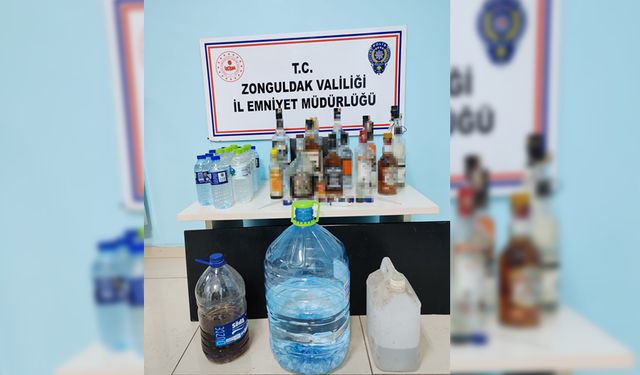 ZONGULDAK'TA 50 LİTRE ETİL ALKOL YAKALANDI