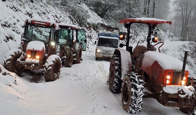 BARTIN'DA BEKLENEN KAR YAĞIŞI BAŞLADI