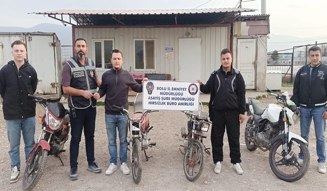 BOLU'DA MOTOSİKLET HIRSIZLIĞI ŞÜPHELİLERİ YAKALANDI