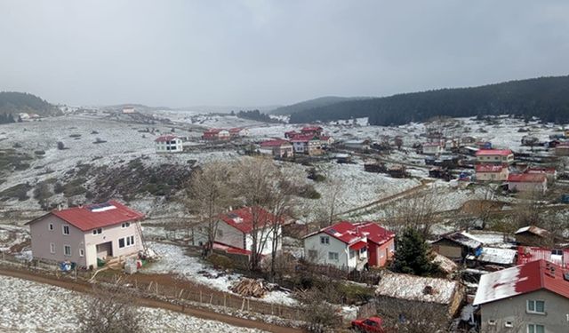 BOLU'NUN  YÜKSEK KESİMLERİ BEYAZA BÜRÜNDÜ
