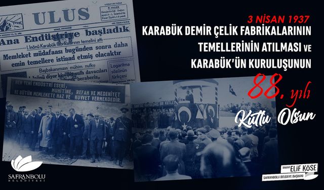 BAŞKAN KÖSE'DEN 3 NİSAN MESAJI
