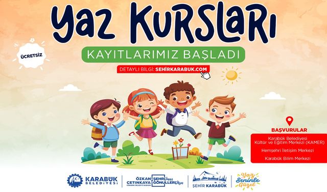 KARABÜK BELEDİYESİ YAZ KURSU KAYITLARI BAŞLADI
