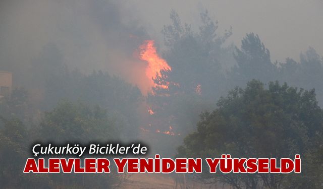 ÇUKURKÖY’DE ALEVLER YENİDEN YÜKSELDİ