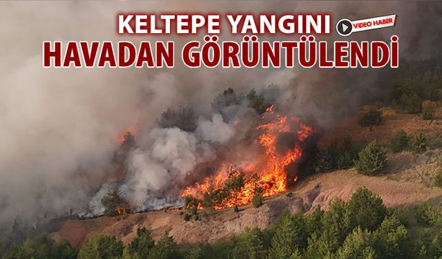KELTEPE YANGINI HAVADAN GÖRÜNTÜLENDİ