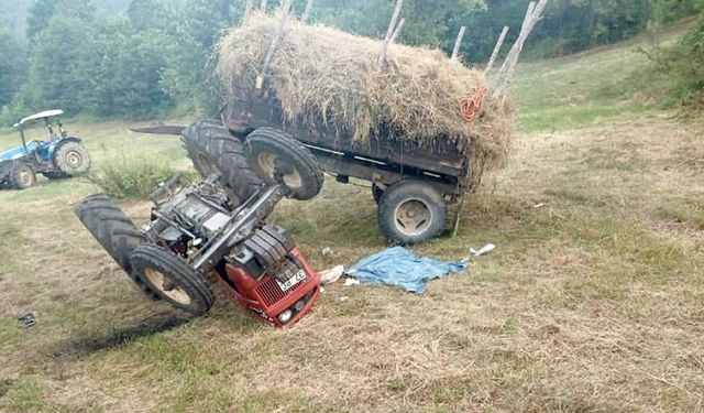KASTAMONU KÜRE'DE TRAKTÖRÜN ALTINDA KALAN ŞAHIS AĞIR YARALANDI