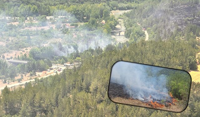 OVACIK'TA ÇIKAN YANGIN KONTROL ALTINA ALINDI