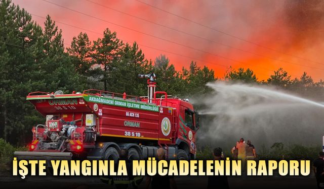 İŞTE YANGINLA MÜCADELENİN RAPORU