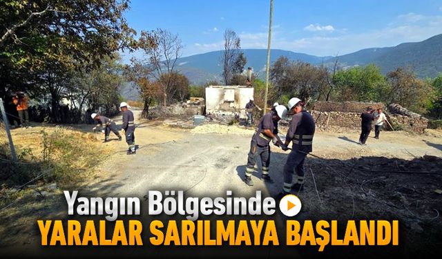 FELAKET BÖLGESİNDE YARALAR SARILMAYA BAŞLANDI