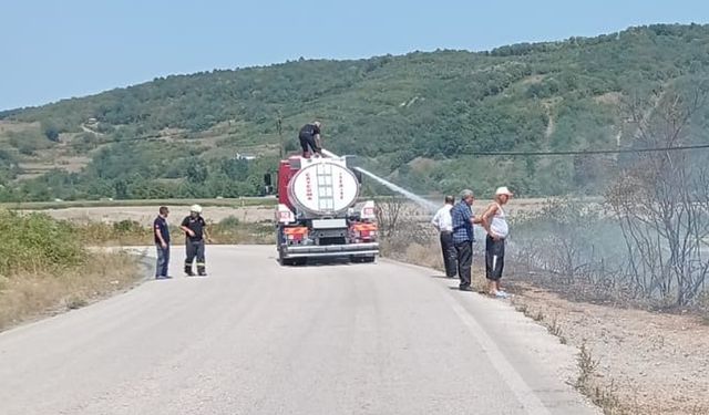 ÇAYCUMA'DA ÇALILIK ALANDA YANGIN ÇIKTI