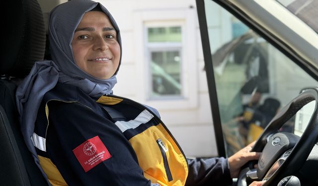 EĞİTİM BİRİNCİSİ SEMRA KARAGÖZ AMBULANS ŞÖFORÜ OLDU