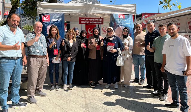 YENİDEN REFAH PARTİSİ SAFRANBOLU KADIN KOLLARI'NDAN STANT ÇALIŞMASI