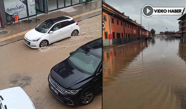 EFLANİ'DE SAĞANAK YOLLARI GÖLE ÇEVİRDİ