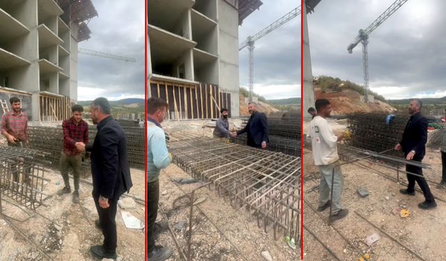 BAŞKAN CIVA TOKİ İNŞAATINI İNCELEDİ