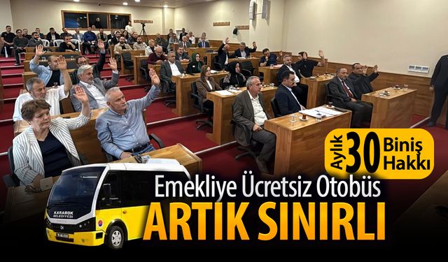 EMEKLİYİ ÜCRETSİZ OTOBÜS HAKKINA SINIRLAMA GELDİ