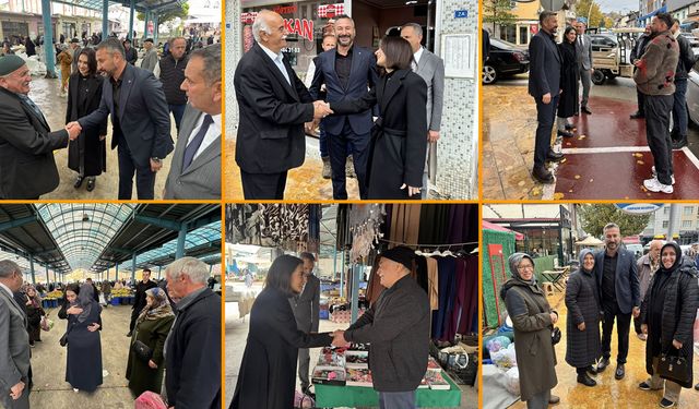 BAŞKAN CIVA VE KAYMAKAM USTAOĞLU ESKİPAZAR HALKIYLA BULUŞTU