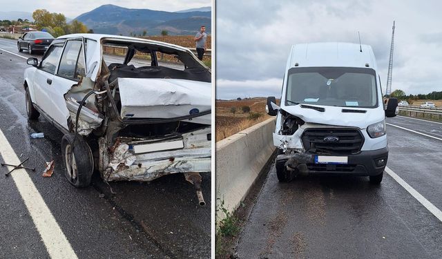 KEMİKLİ RAMPASINDA KAZA: 2 YARALI