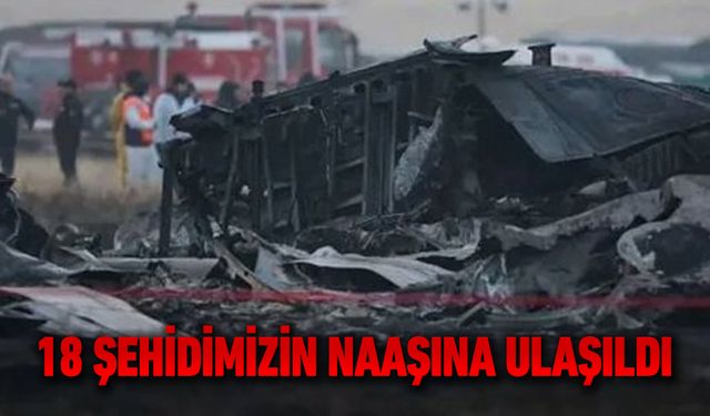 GÜRCİSTAN'DA DÜŞEN ASKERİ UÇAKTAKİ 18 ŞEHİDİN NAAŞI BULUNDU