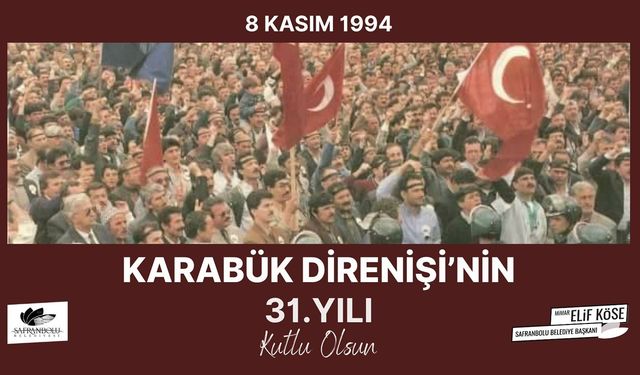 BAŞKAN KÖSE'DEN 8 KASIM DİRENİŞ MESAJI