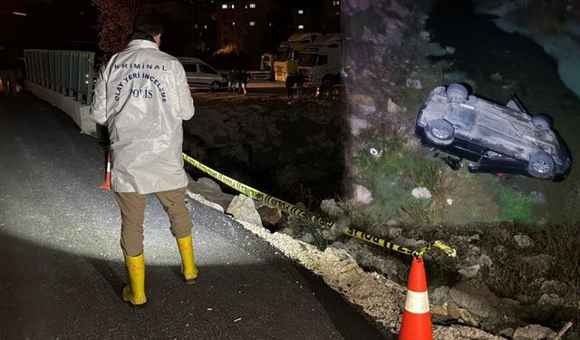 DEREYE UÇAN OTOMOBİLDEKİ BİR KİŞİ HAYATINI KAYBETTİ