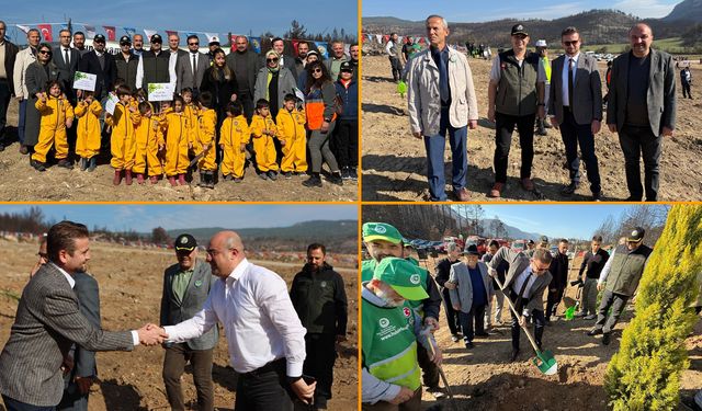 SAFRANBOLU'DA MİLLİ AĞAÇLANDIRMA GÜNÜNDE FİDANLAR TOPRAKLA BULUŞTU