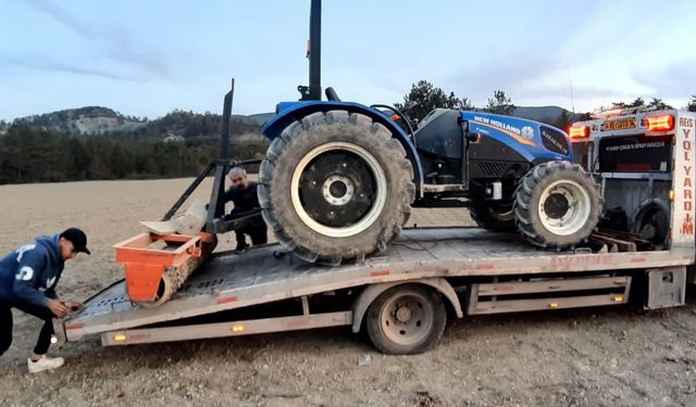 TARIM ALETİNİN ALTINDA KALAN ÇİFTÇİ AĞIR YARALANDI