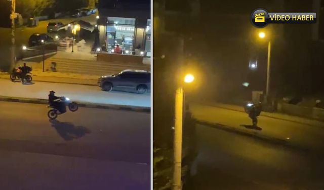 TEK TEKERDE TEHLİKELİ YOLCULUK KAMERADA