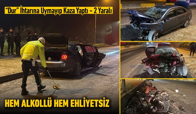 KARABÜK’TE POLİSTEN KAÇAN ALKOLLÜ VE EHLİYETSİZ SÜRÜCÜ KAZA YAPTI