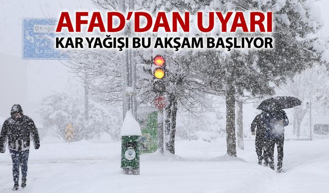 AFAD'DAN KARABÜK İÇİN KAR YAĞIŞI UYARISI