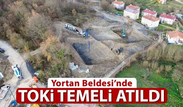 YORTAN'DA TOKİ KONUT TEMELİ ATILDI