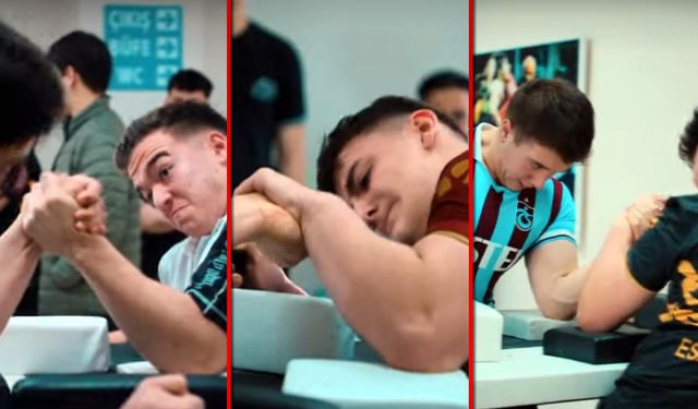 OKUL SPORLARI GENÇ ERKEKLER BİLEK GÜREŞİ MÜSABAKALARI NEFES KESTİ