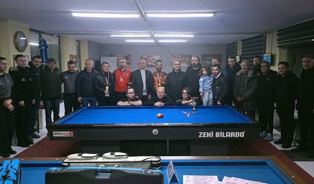 KARABÜK'TE 3 BANT BİLARDO ŞAMPİYONASI SONA ERDİ