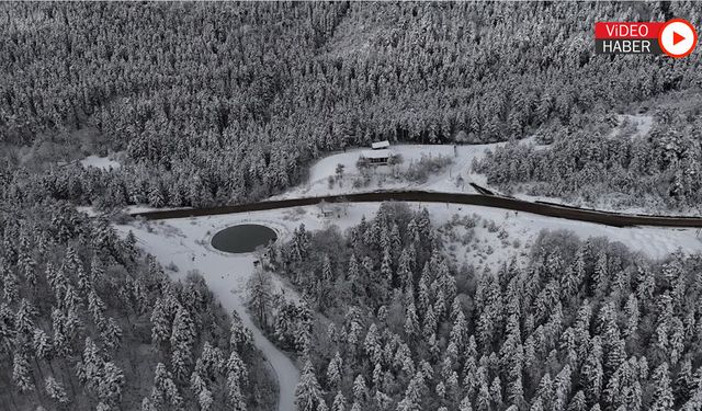 KAR SONRASI KARTPOSTALLIK MANZARALAR DRONLA GÖRÜNTÜLENDİ