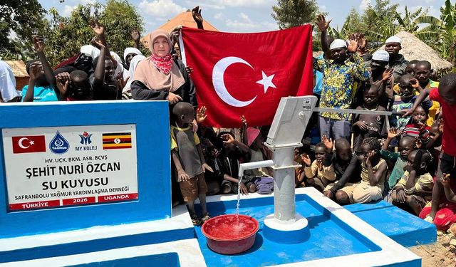 UGANDA'DA ŞEHİT  NURİ ÖZCAN ADINA SU KUYUSU AÇILDI