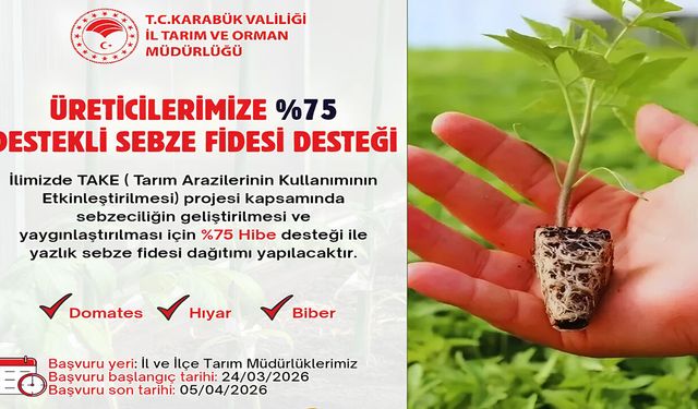 TARIM ARAZİLERİ İÇİN FİDE DESTEĞİ BAŞVURULARI BAŞLADI